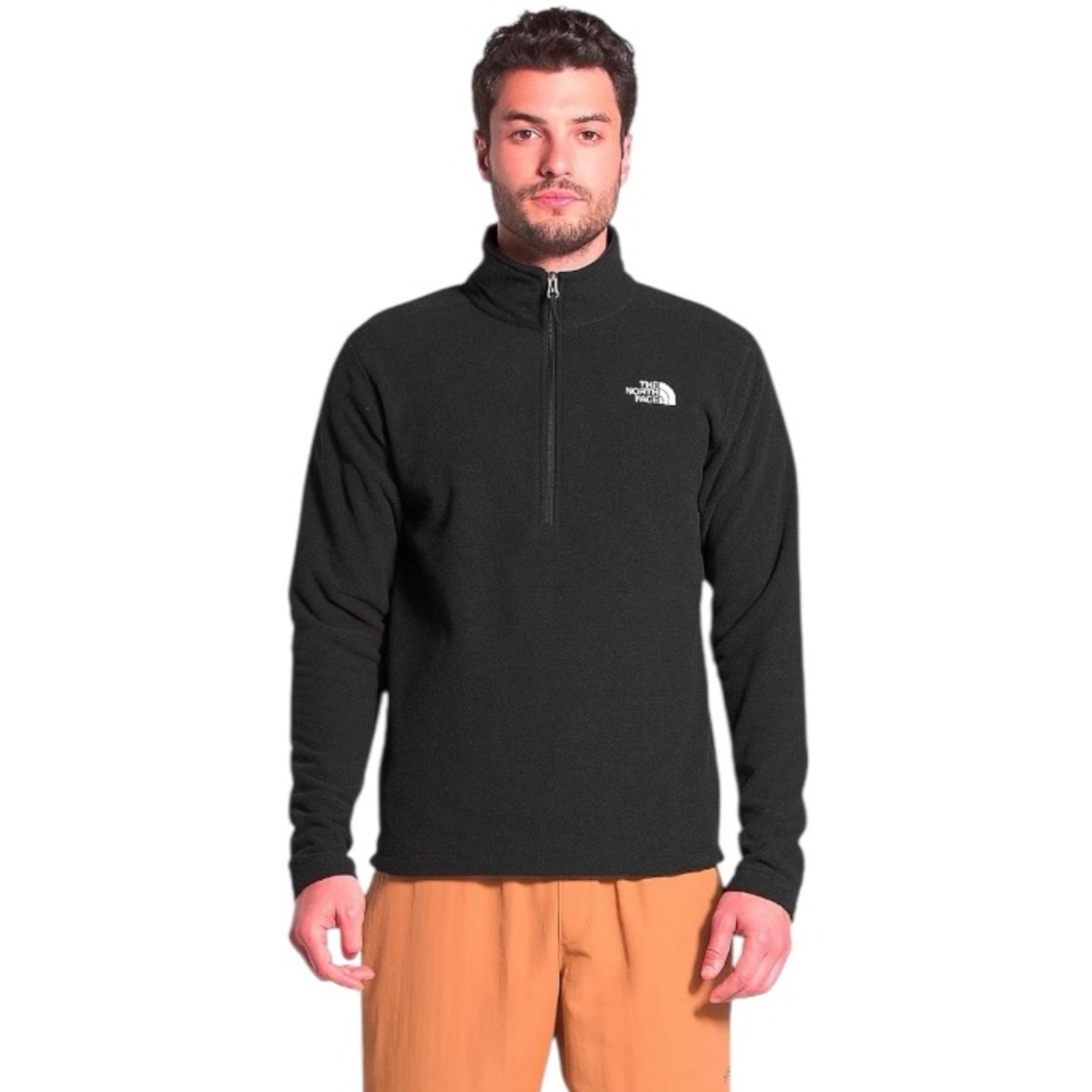 The North Face Men's Cap Rock 1/4 Zip Pullover Black Athleisure Sweatshirt